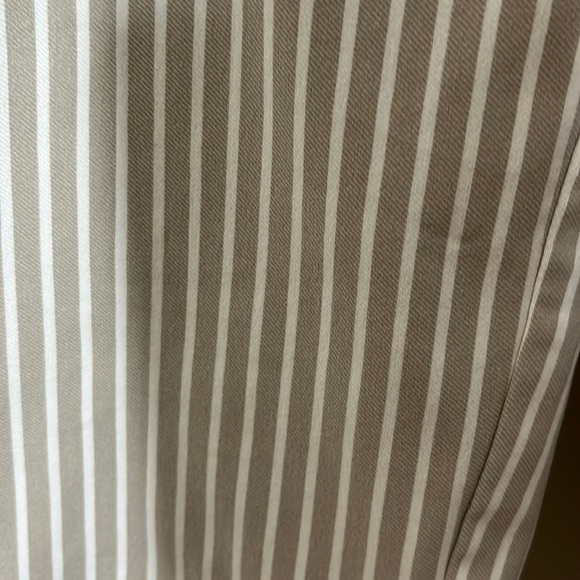 Lane Bryant NWT Madison Ankle white tan stripe no-gap elastic waistband size 18 - Picture 2 of 8